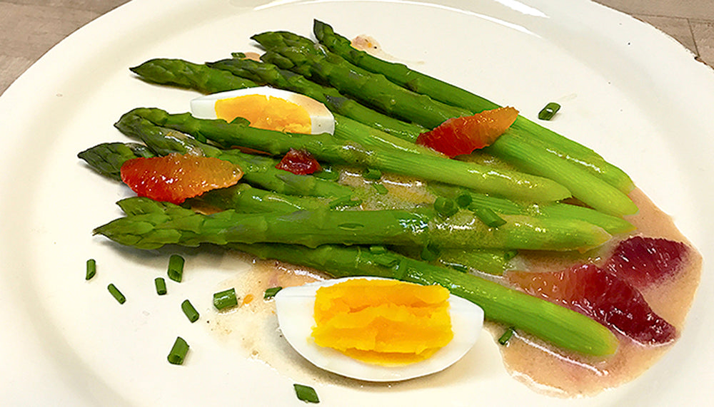 Spring Asparagus w/ Blood Orange & Sauvignon Blanc Dressing | KATZ Farm