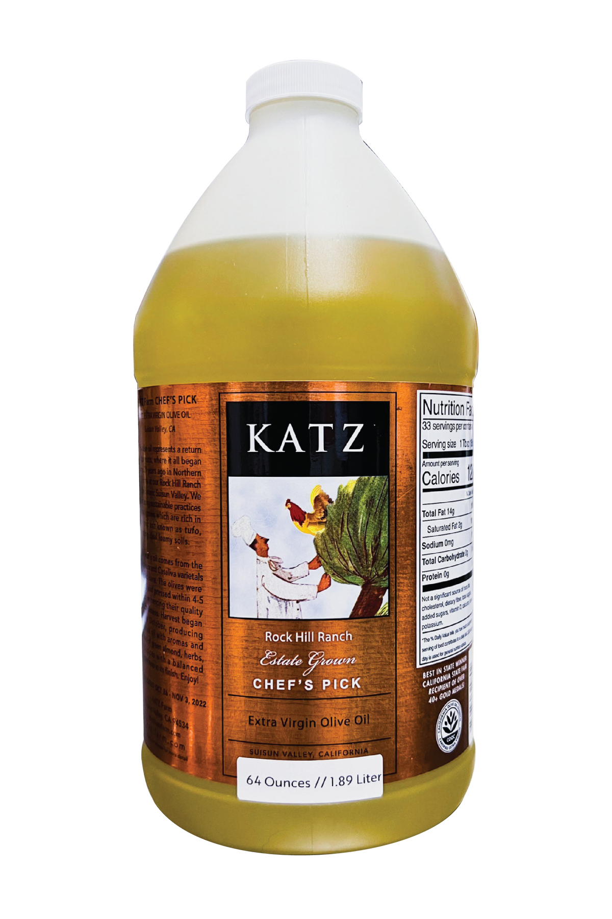 KATZ Chef's Pick EVOO - Half Gallon | KATZ Farm